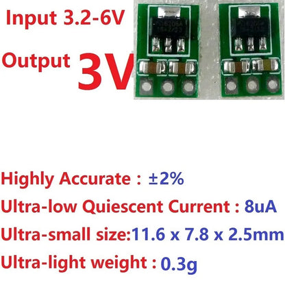 Lote 5 Pcs Módulo Convertidor Buck LDO DC-DC 3.3-6V a 3V/3.3V Step-Down