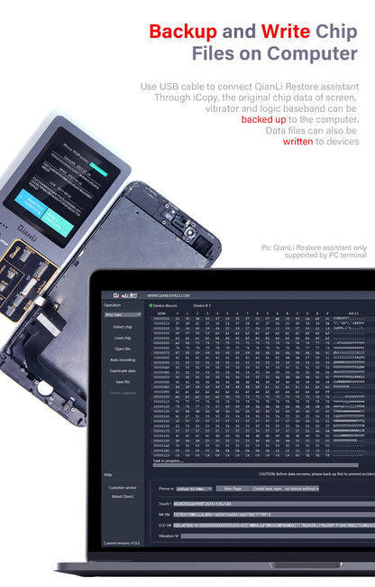 QianLi iCopy Plus 2 Generation Programmer with Battery Detection Connecting Board for LCD Vibrator Transfer EEPROM Programmer