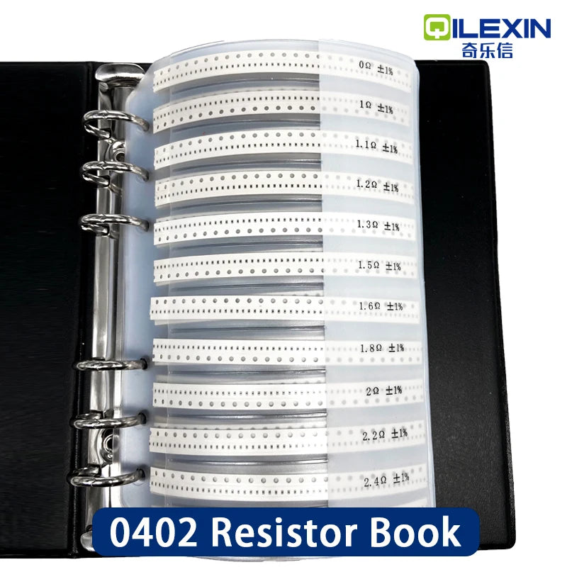 Libro Muestrario Resistencias SMD (0R-10M, 1%, 170/400 Valores, 0201-1206) DIY FR-07