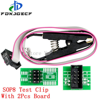 Kit Programador USB CH341A EEPROM/Flash/BIOS con Clip SOIC8, Adaptador 1.8V y ZIF Socket (Variante 1)