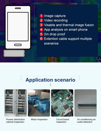 Termógrafo Infrarrojo Móvil UNI-T UTi120 USB para Android (10800 Píxeles) - Cámara Térmica Reparación Celulares