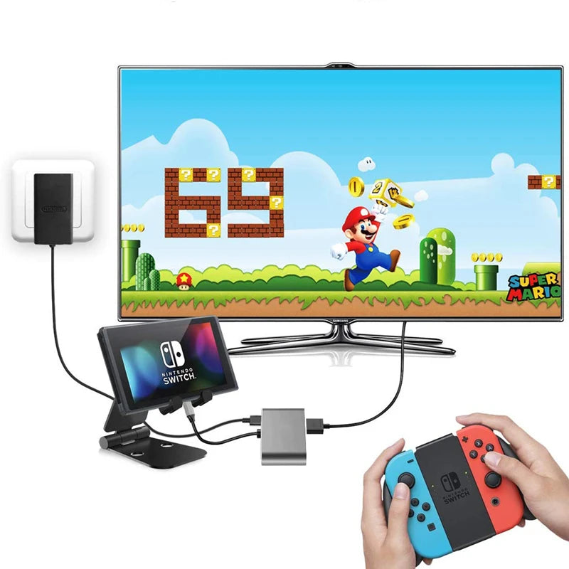 Hub USB-C Docking Station con HDMI 4K, VGA, USB 3.0 para MacBook/iPad/Samsung Dex
