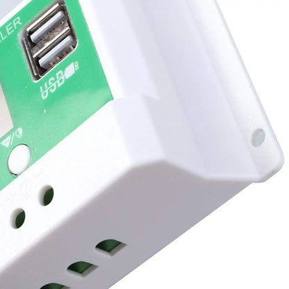 Controlador Carga Solar PWM Y&H 10A/20A/30A Batería Litio/Plomo-Ácido 12V/24V Auto Dual USB Regulador