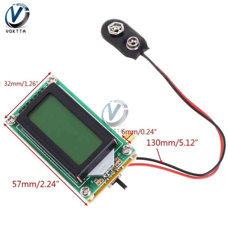 Contador Frecuencia Alta Precisión RF (1-500 MHz) - Módulo Tester Digital LCD para Radios