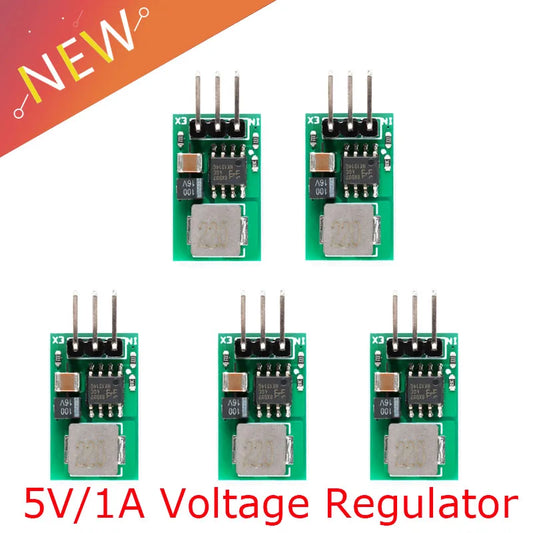 Lote 5 Pcs Módulo Regulador Voltaje Buck 5V 1A (Reemplazo LM7805 TO-220) Input 5.5-32V