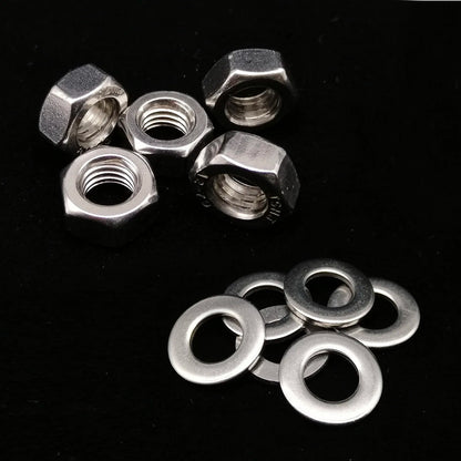 Kit Surtido Tornillos/Pernos/Tuercas Cabeza Hexagonal Acero Inoxidable 304 (M1.6/M2/M2.5/M3/M4/M5) (Total 400/650/1140/2100 Piezas)