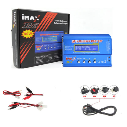 IMAX B6 Digtal LCD RC Battery Balance Charger Discharger with 15v 6A AC/DC Adaptor for RC Lipo Li-Ion Ni-MH Battery Charging