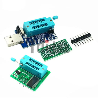 Kit Programador USB CH341A EEPROM/Flash/BIOS con Clip SOIC8, Adaptador 1.8V y ZIF Socket