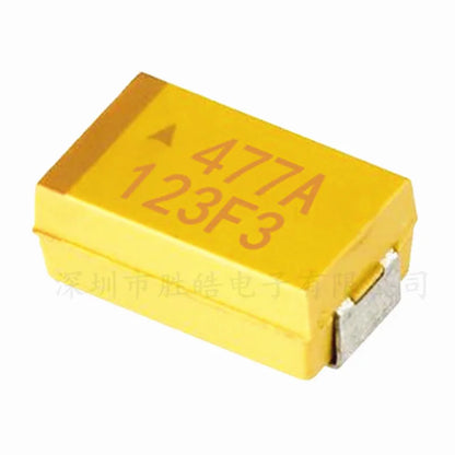Capacitor Tantalio SMD (Tipo A/B/C/D, 6.3V-35V, 0.33uF-470uF) (10 Unidades)