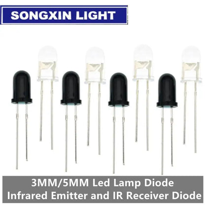 10pairs 3mm 5mm 940nm LEDs Infrared Emitter and IR Receiver Diode Diodes 301A for arduino