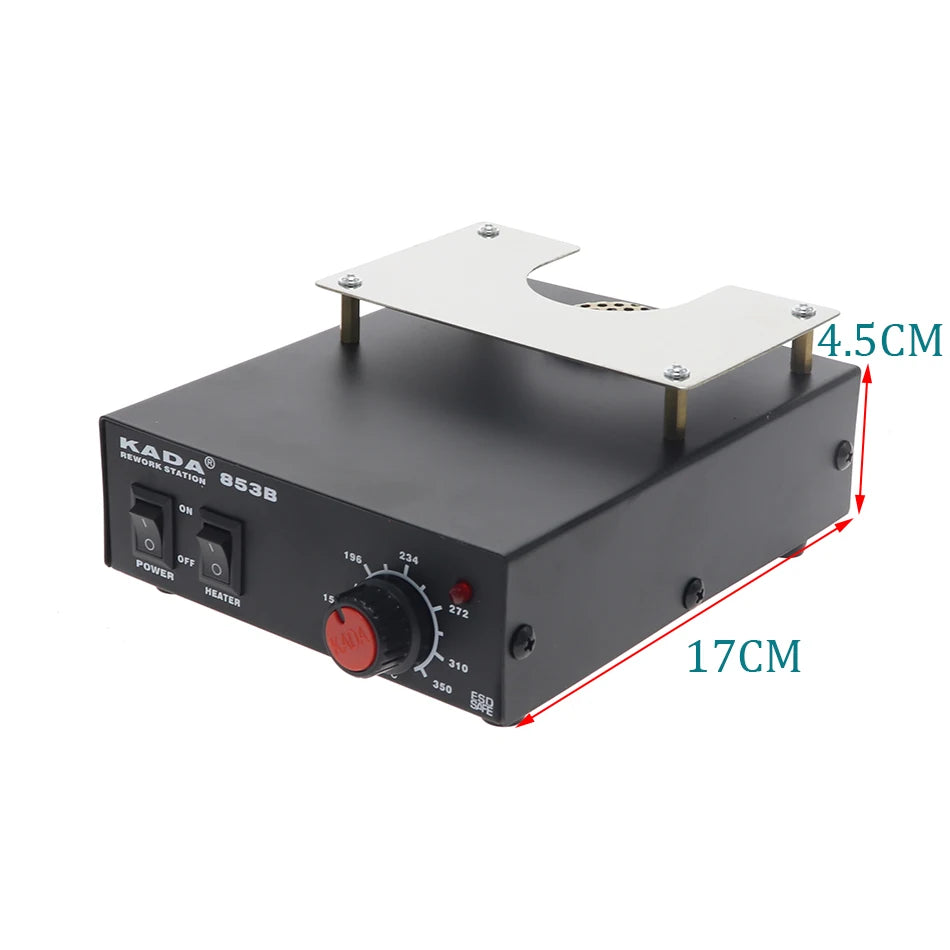 KADA 853B Heat Station 220V 540W Preheating Station for BGA PCB BGA Recycling Station Preheating/Hot Air Desoldering Station