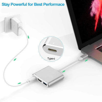 Hub USB-C Docking Station con HDMI 4K, VGA, USB 3.0 para MacBook/iPad/Samsung Dex