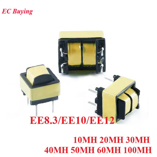 Choque Modo Común EE8.3/EE10/EE12 - Varios Valores (10mH a 100mH) Filtro LED - Lote 2/10 Piezas