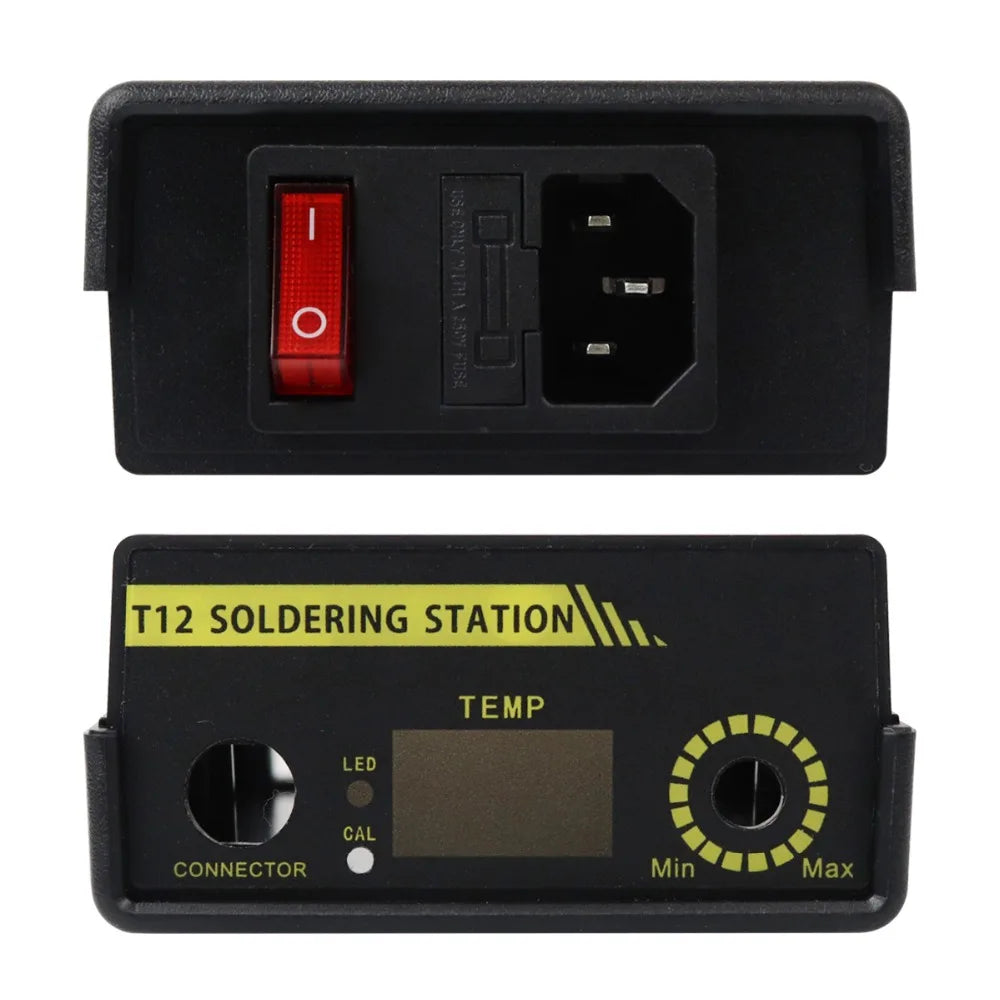 Electric Unit Digital Soldering Iron Station Temperature Controller Kits for HAKKO T12 Handle DIY kits LED vibration switch