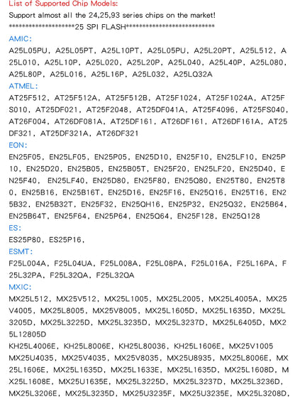 Programador USB SPI Alta Velocidad EZP2020 (Mejor que EZP2013/2010/2011) Soporta EEPROM 24/25/26/93, Flash 25 BIOS Chip