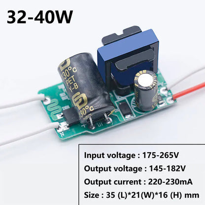 Driver LED No Aislado 220mA/230mA (18W/24W/32W/40W) Fuente AC80-180V Transformador Iluminación SMD Bulbo