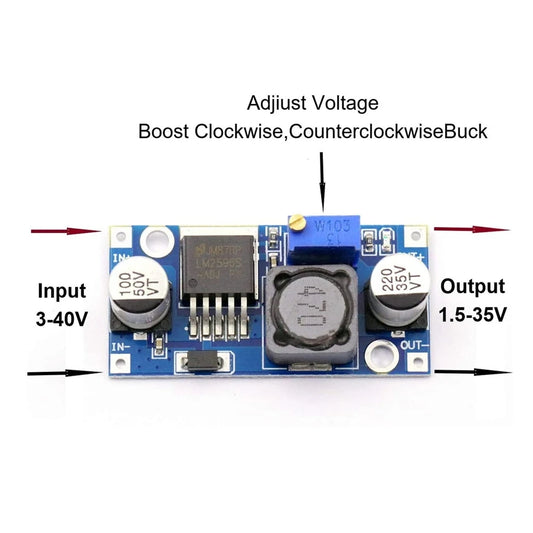Módulo Fuente Alimentación Step-Down LM2596S DC-DC 3A Ajustable 24V/12V/5V/3V