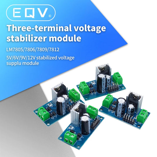 Módulo Fuente Alimentación Regulador Tres Terminales LM7805/LM7806/LM7809/LM7812 Salida 5V/6V/9V/12V 1.2A Max