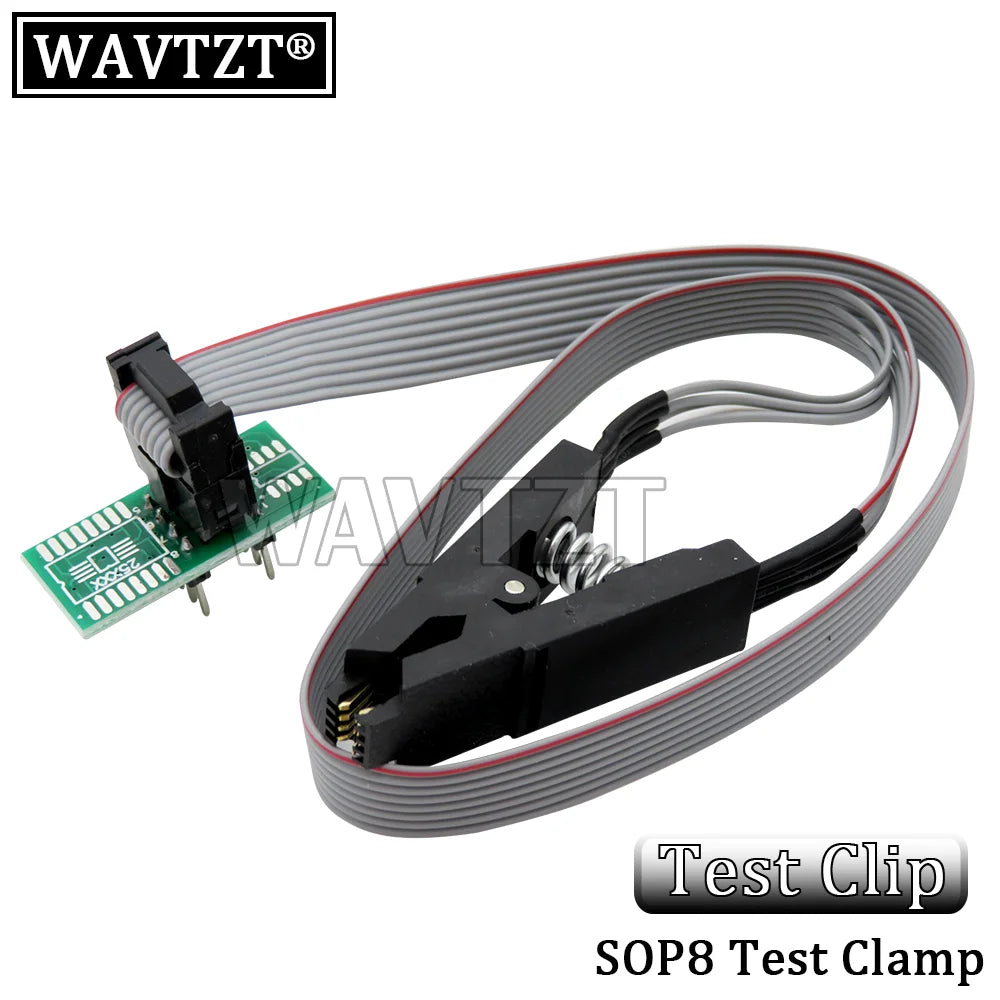 Kit Programador USB CH341A 24/25 Series EEPROM Flash BIOS + Clip Test SOIC8/SOP8 + Adaptador 1.8V + Adaptador SOIC8/SOP16