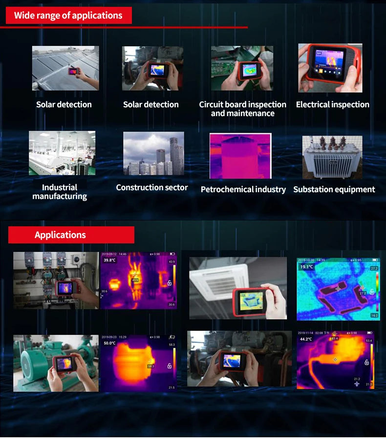 Termógrafo Portátil UNI-T UTi120T (10800 Píxeles) para Reparación - Cámara Infrarroja Imagen Térmica Temperatura