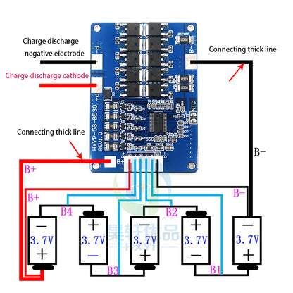5S 18V 21V 30A battery charging protection board lithium battery pack protection circuit board power tool BMS module