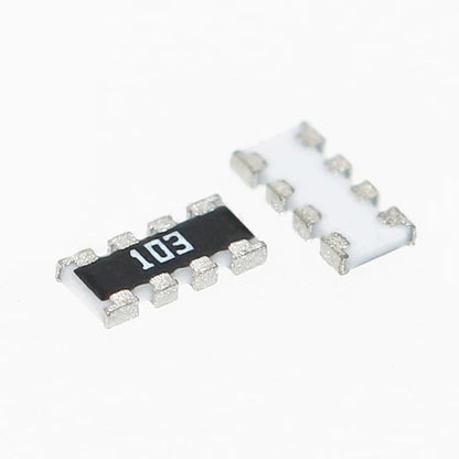 100pcs 0603*4 8P4R 2*4P SMD Network Resistor array 100R 1K 10K 4.7K 5.1K 51R 22R 33R 47R 150R 200R 220R 300R 330R 4D03 ohm