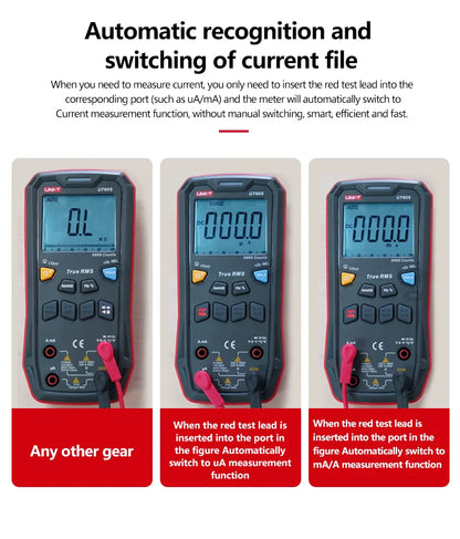 Multímetro Digital Inteligente UNI-T UT60S / UT60BT (Bluetooth) - True RMS, Tester Voltaje 1000V AC/DC, Amperímetro, Frecuencímetro