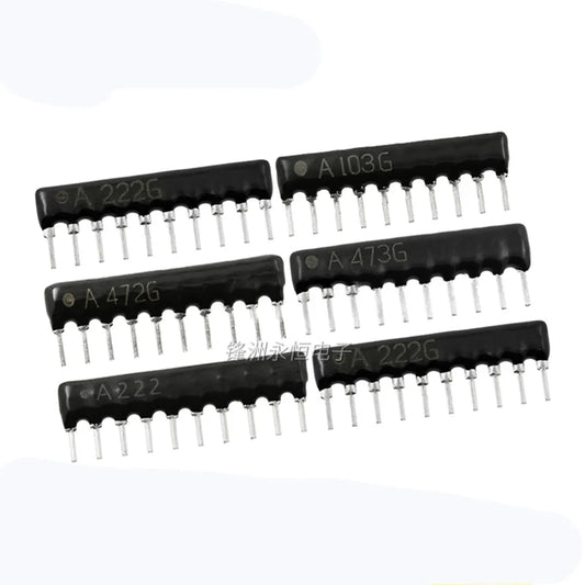 20PCS DIP Exclusion Network Resistor Array 10P 1K 2.2K 4.7K 5.1K 10K 47K 100K A 103J 222J