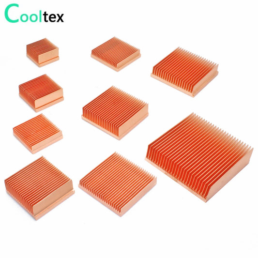 Pure Copper Heatsink DIY Heat Sink Radiator Cooling Cooler for Raspberry pi Electronic 3D printer CHIP IC MOS Heat dissipation