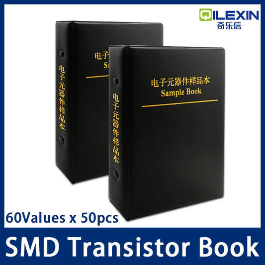 Kit Transistores SMD SOT-23 - 60 Tipos x 50 Unidades (Total 3000 Pcs) Libro Muestras