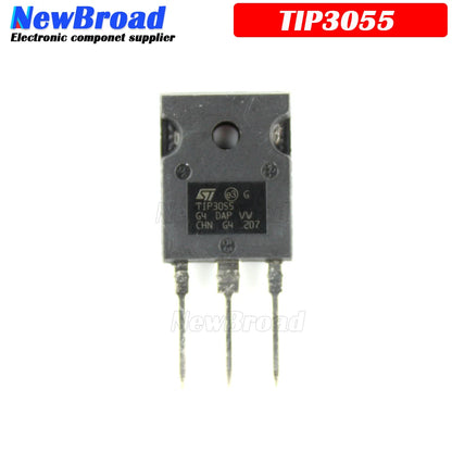 Lote 5 Pcs Transistor NPN BJT TIP3055 TO-247 100V 15A