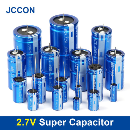 Supercapacitores Farad 2.7V - Varios Valores (1F a 400F) para Grabadora Vehicular - Lote 2 Piezas