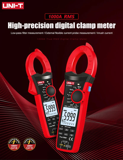 Pinza Amperimétrica Digital UNI-T UT207B/UT208B True RMS AC/DC 1000A 1000V LPF 6000 Cuentas