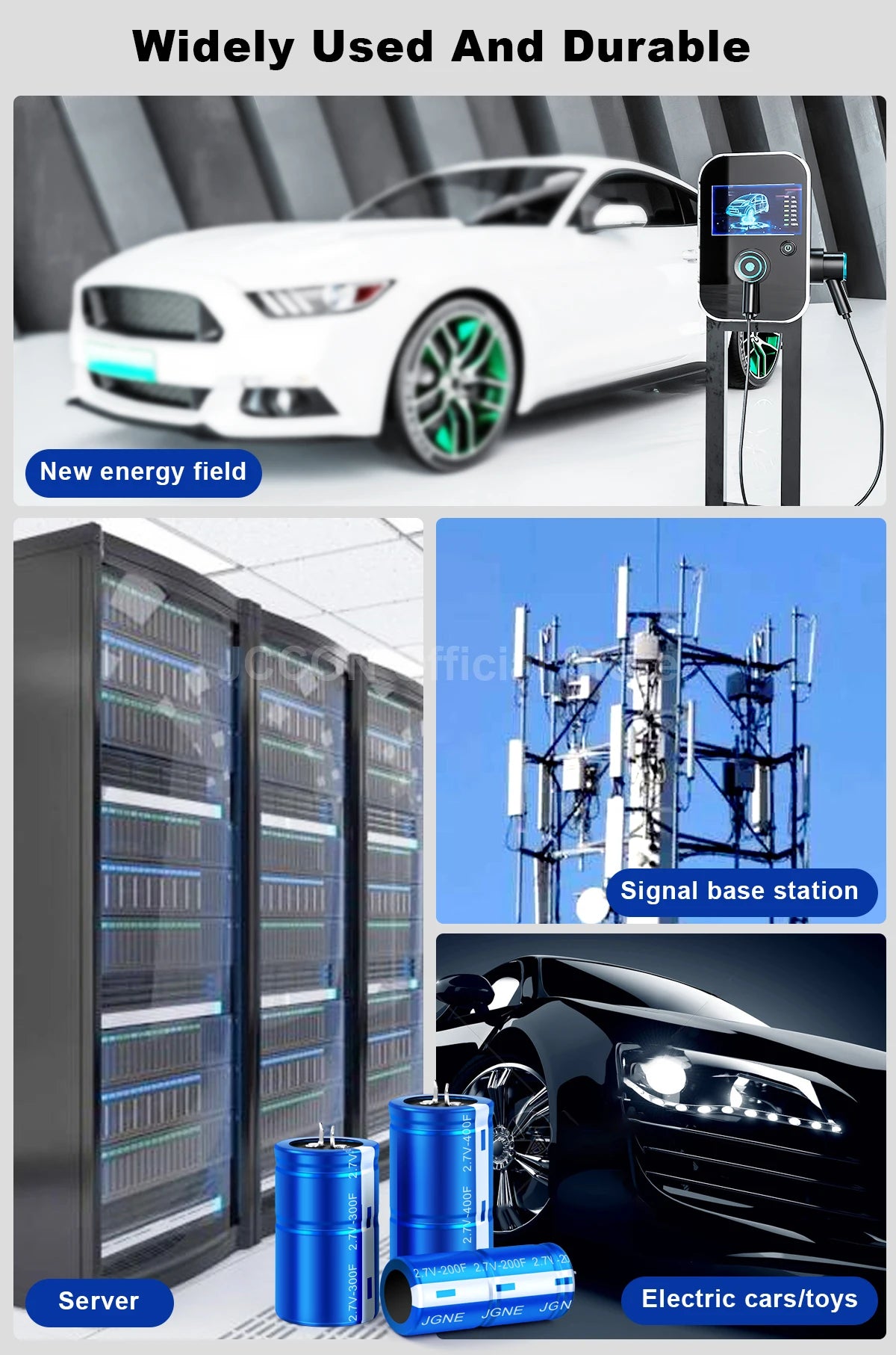 Supercapacitores Farad 2.7V - Varios Valores (1F a 400F) para Grabadora Vehicular - Lote 2 Piezas