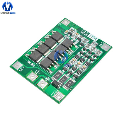 3S/4S Bms Balance 20A 30A 40A 60A 12V/24V Li-ion Lithium Battery Charger Protection Board 18650 BMS Equalizer Enhance/Balance