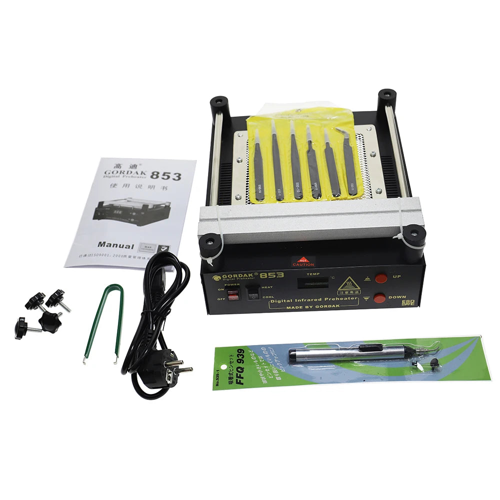 Gordak 853 IR infrared preheater BGA disassembly and assembly heating soldering station PCB board desoldering BGA Rework Station