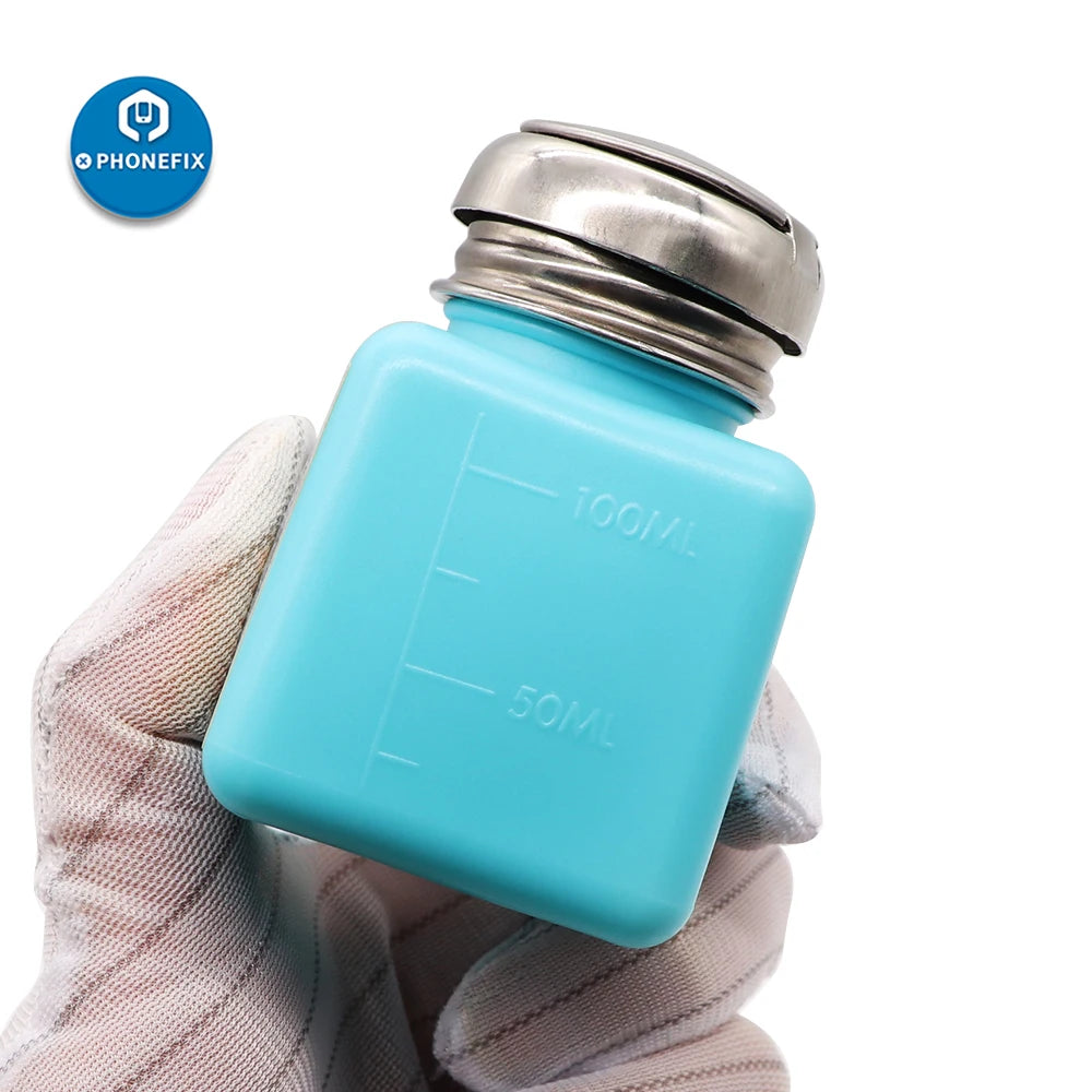 MECHANIC Alcohol Bottle 180ML Plastic Liquid Container for iPhone Repair Motherboard Cleaning ESD Fluid Dispenser Mechanic Tools