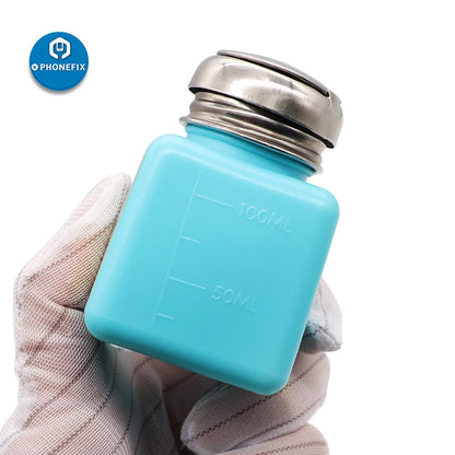 MECHANIC Alcohol Bottle 180ML Plastic Liquid Container for iPhone Repair Motherboard Cleaning ESD Fluid Dispenser Mechanic Tools
