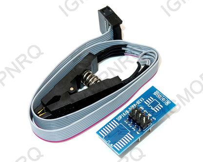 Kit Programador USB CH341A 24/25 Series EEPROM Flash BIOS + Clip Test SOIC8/SOP8 (Variante CH)