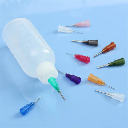 30ml/50ml Transparent Glue Bottle Polyethylene Needle Dispenser Dispensing Bottle for Rosin Solder Flux Paste With 11 Needles