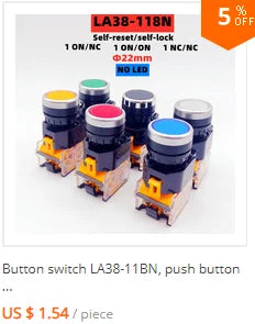 Relé Electromagnético Intermedio LY2NJ/HH62P DPDT 8-Pin 10A 250VAC con Base Zócalo - Bobina (12VDC/24VDC/110VAC/220VAC)