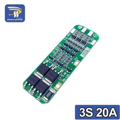 1S 2S 3S 4S 3A 10A 20A 30A Li-ion Lithium Battery 18650 Charger PCB 11.1V BMS Protection Board For Drill Motor Lipo Cell Module