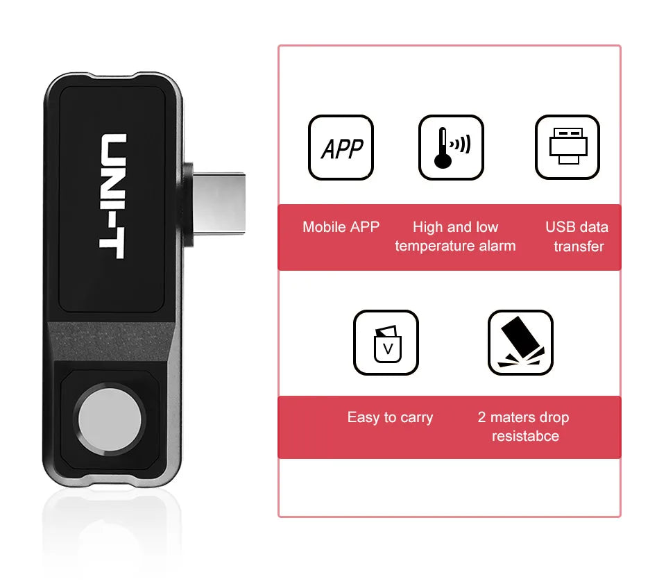 Termógrafo Infrarrojo Móvil UNI-T UTi120 USB para Android (10800 Píxeles) - Cámara Térmica Reparación Celulares