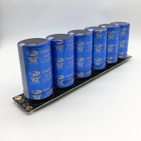 Módulo Supercapacitor Automotriz SAMWHA Green-Cap (83F, 16V / 6x 500F, 2.7V) con Placa Protección