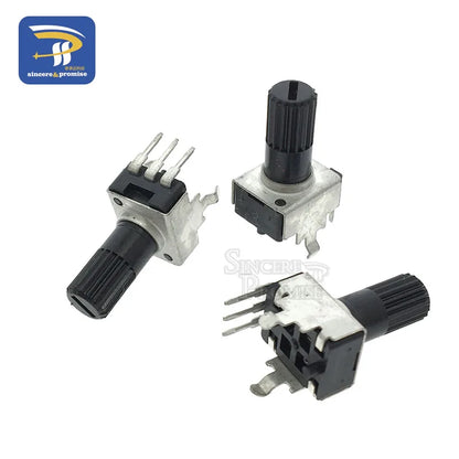 10PCS RV09 Vertical 12.5mm Shaft 1K 2K 5K 10K 20K 50K 100K 1M 0932 Adjustable Resistor 9 Type 3Pin Seal Rotary Potentiometer