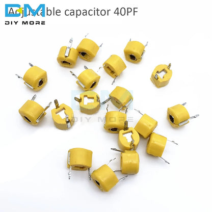 Capacitor Cerámico Variable Trimmer 6mm (3pF-120pF) Ajustable - Pack 10 Unidades (Valores Surtidos)