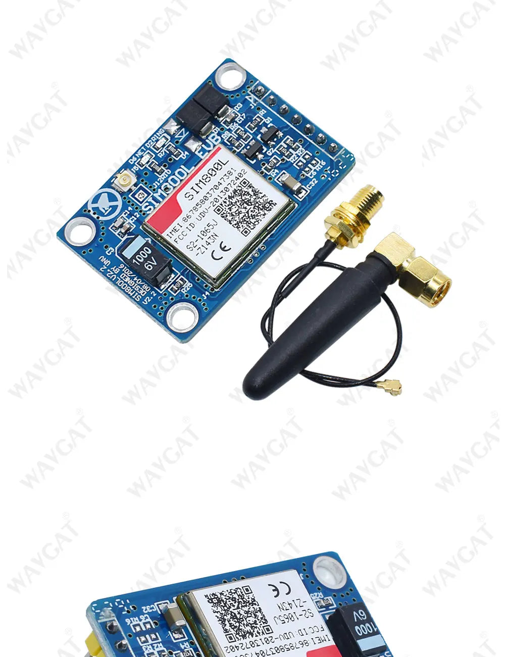 Módulo GSM/GPRS WAVGAT SIM800L V2.0 (5V, Quad-Band) con Antena y Cable