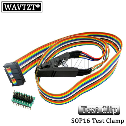 Kit Programador USB CH341A 24/25 Series EEPROM Flash BIOS + Clip Test SOIC8/SOP8 + Adaptador 1.8V + Adaptador SOIC8/SOP16
