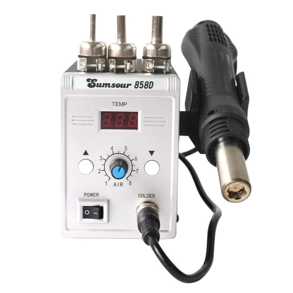 Hot Air Gun 858D 700W BGA Rework Solder Station 220V / 110V For SMD SMT Heat Soldering Station Welding Repair Tools