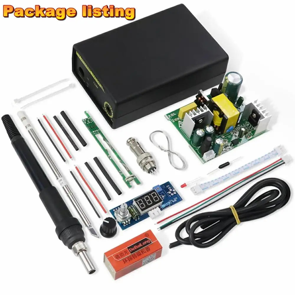 Electric Unit Digital Soldering Iron Station Temperature Controller Kits for HAKKO T12 Handle DIY kits LED vibration switch